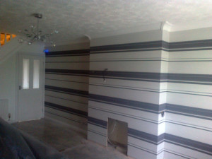 recent interior project carried out by our decorator in altrincham was for fresh wallpaper on a buy to let home